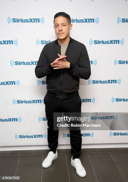 Theo Rossi visits at SiriusXM Studios on May 2, 2017 in New York City.
