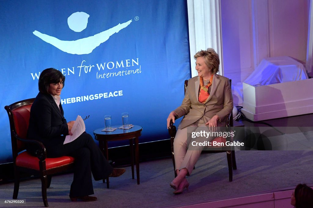 Hillary Clinton Addresses The Women For Women International's Luncheon