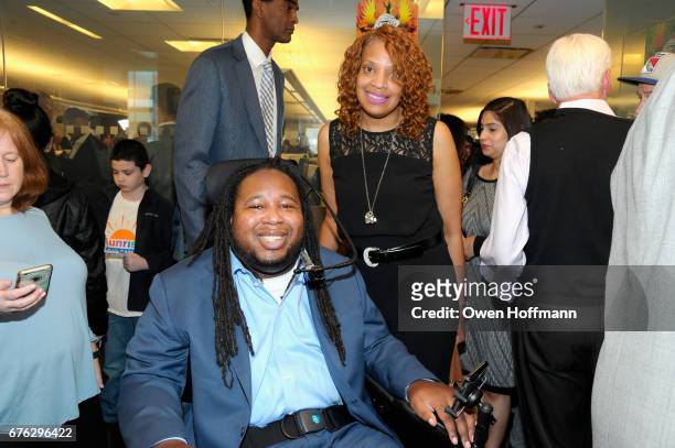 Former football player Eric LeGrand attends BTIG's 15th Commissions for Charity Day at BTIG on May 2, 2017 in New York City.