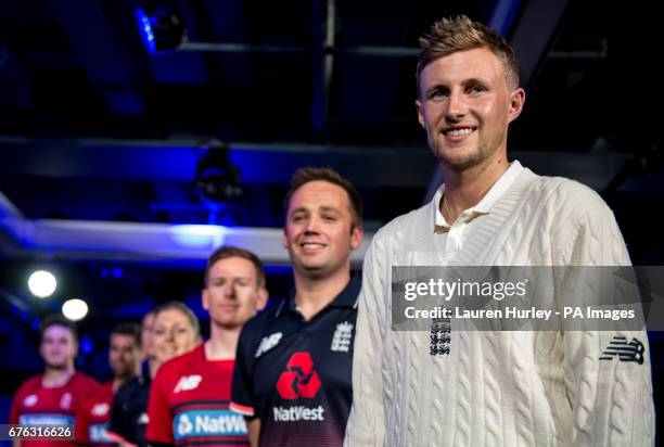 England's Joe Root during the kit launch at the New Balance flagship store in Oxford Street, London.