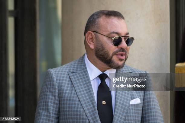 King Muhammad VI In Paris, France, on May 2, 2017.