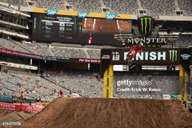 Monster Energy AMA Supercross: Team Red Bull KTM Factory Racing Ryan Dungey in action during competition at MetLife Stadium.East Rutherford, NJ...