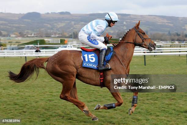 Tullamore Drew ridden by Liam Treadwell going to post for the Coral Cup
