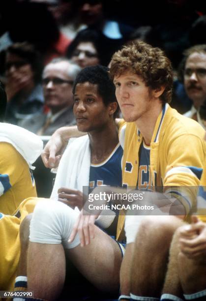 S Bill Walton during the last moments of the NCAA Photos via Getty Imagess via Getty Images National Basketball Championship Semifinal game in...