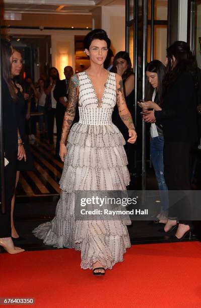 Ruby Rose attend the 'Rei Kawakubo/Comme des Garcons: Art Of The In-Between' Costume Institute Gala at Metropolitan Museum of Art on May 1, 2017 in...