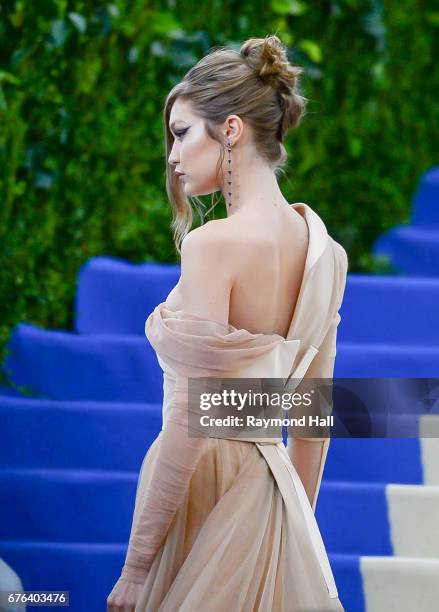 Gigi Hadid attend the 'Rei Kawakubo/Comme des Garcons: Art Of The In-Between' Costume Institute Gala at Metropolitan Museum of Art on May 1, 2017 in...