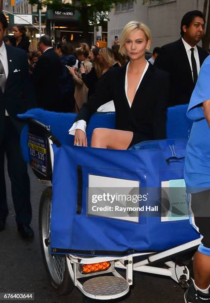 Model Karlie Kloss attend the 'Rei Kawakubo/Comme des Garcons: Art Of The In-Between' Costume Institute Gala at Metropolitan Museum of Art on May 1,...