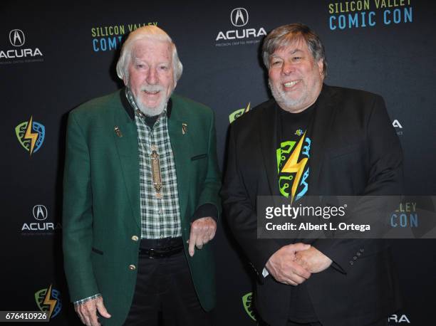 Personality Carroll Spinney of 'Sesame Street' and founder Steve Wozniak at The WOZ Party Meet and Greet with Silicon Valley Comic Con Founder Steve...