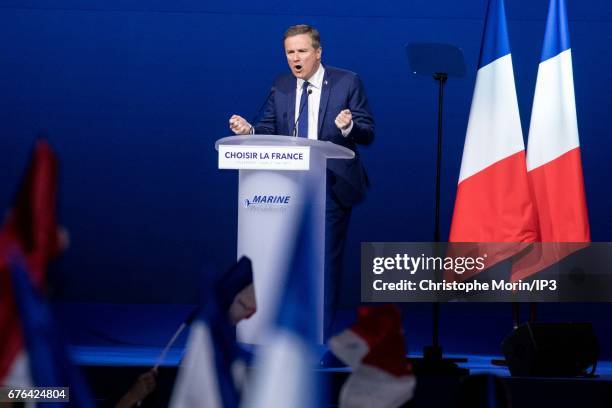 Nicolas Dupont Aignan , designated two days earlier as the future Prime minister of the government of Marine Le Pen if she was elected President...