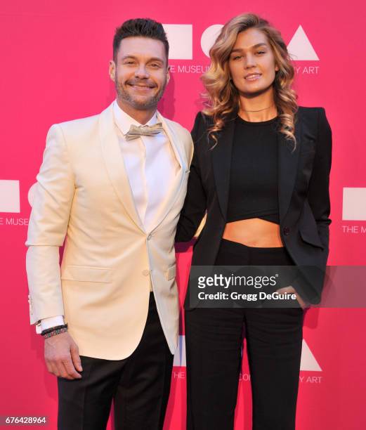 Ryan Seacrest and Shayna Taylor arrive at the MOCA Gala 2017 at The Geffen Contemporary at MOCA on April 29, 2017 in Los Angeles, California.
