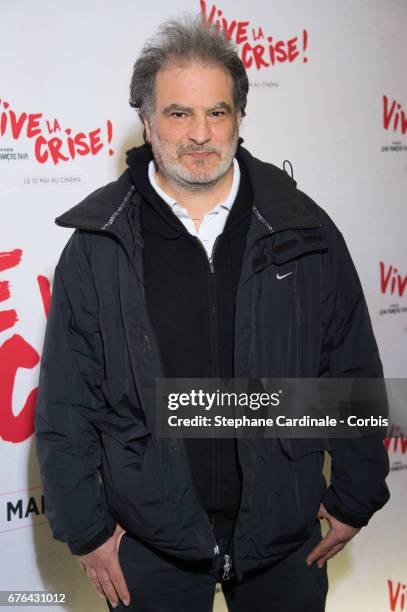 Raphael Mezrahi attends the "Vive La Crise" Paris Premiere at Cinema Max Linder on May 2, 2017 in Paris, France.