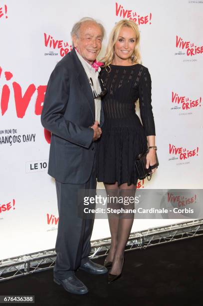 Venantino Venantini and Christelle Bardet attend the "Vive La Crise" Paris Premiere at Cinema Max Linder on May 2, 2017 in Paris, France.