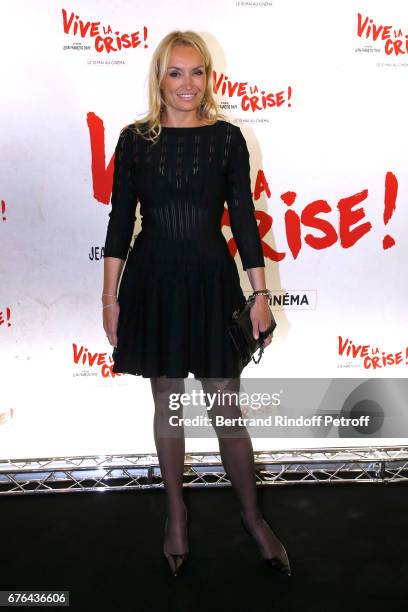 Actress of the movie Christelle Bardet attends the "Vive la Crise" Paris Premiere at Cinema Max Linder on May 2, 2017 in Paris, France.