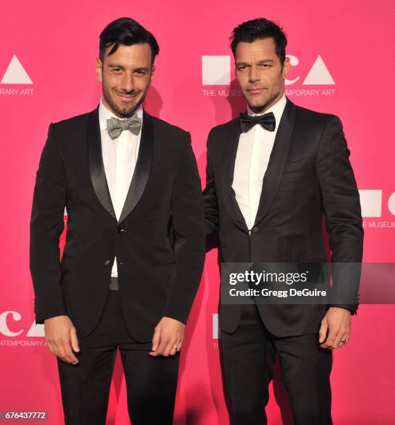 Ricky Martin and Jwan Yosef arrive at the MOCA Gala 2017 at The Geffen Contemporary at MOCA on April 29, 2017 in Los Angeles, California.