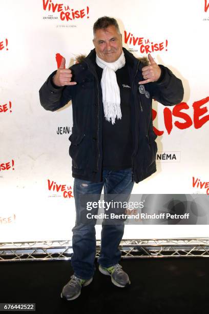 Actor Jean-Marie Bigard attends the "Vive la Crise" Paris Premiere at Cinema Max Linder on May 2, 2017 in Paris, France.