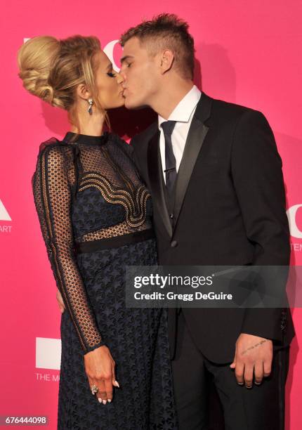 Paris Hilton and Chris Zylka arrive at the MOCA Gala 2017 at The Geffen Contemporary at MOCA on April 29, 2017 in Los Angeles, California.