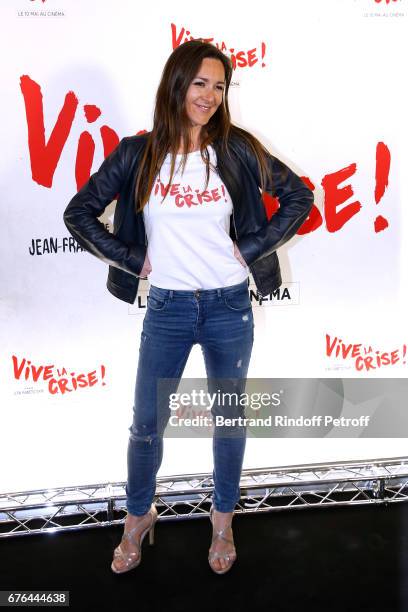 Actress Emmanuelle Boidron attends the "Vive la Crise" Paris Premiere at Cinema Max Linder on May 2, 2017 in Paris, France.