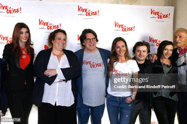 Actors Sophie Vouzelaud, Isabelle de Hertogh, Director Jean-Francois Davy, Emmanuelle Boidron, Franck Molinaro, Amel Annoga and Venantino Venantini...