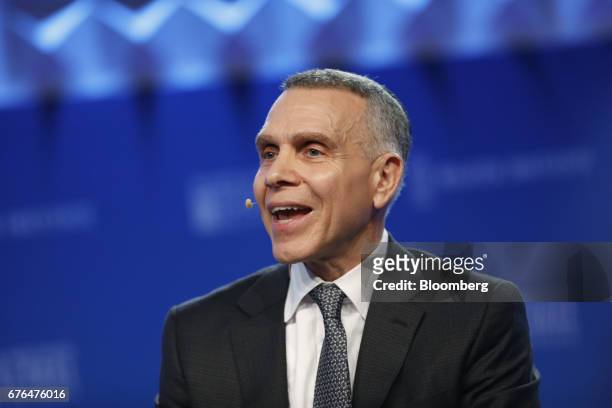 Mitch Julis, co chief executive officer of Canyon Capital Advisors LLC, speaks during the Milken Institute Global Conference in Beverly Hills,...