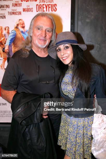 Musician Roland Romanelli and his wife Rebecca attend the "Vive la Crise" Paris Premiere at Cinema Max Linder on May 2, 2017 in Paris, France.