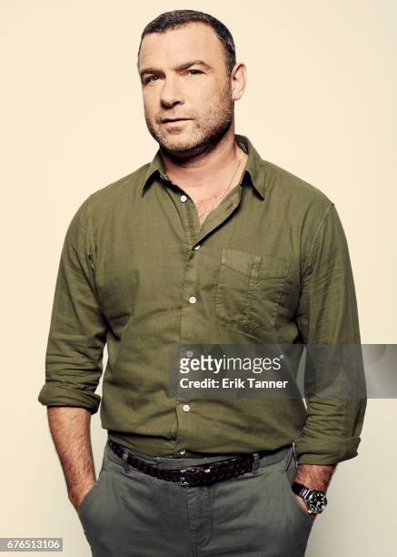 Actor Liev Schreiber from 'Chuck' poses at the 2017 Tribeca Film Festival portrait studio on April 28, 2017 in New York City.