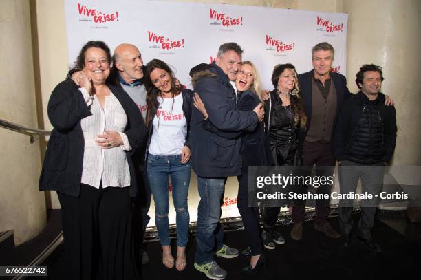 Isabelle de Hertogh, Rufus, Emmanuelle Boidron, Jean-Marie Bigard, Florence Thomassin, Angelique Litzenburger and Philippe Caroit attend the "Vive La...