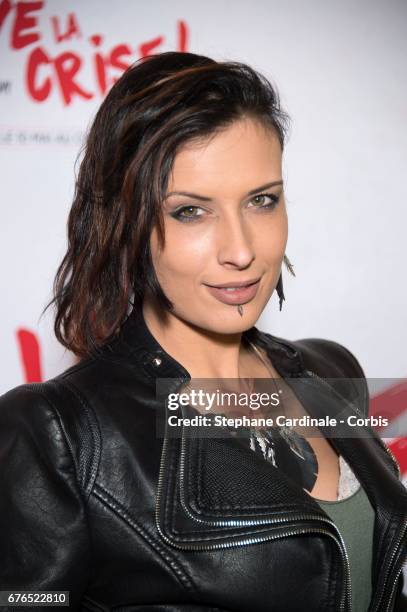 Actress Amel Annoga attends the "Vive La Crise" Paris Premiere at Cinema Max Linder on May 2, 2017 in Paris, France.