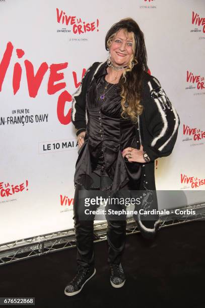 Actress Angelique Litzenburger attends the "Vive La Crise" Paris Premiere at Cinema Max Linder on May 2, 2017 in Paris, France.