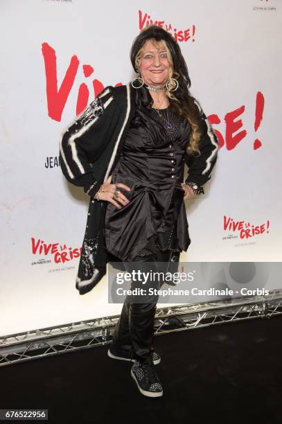 Actress Angelique Litzenburger attends the "Vive La Crise" Paris Premiere at Cinema Max Linder on May 2, 2017 in Paris, France.