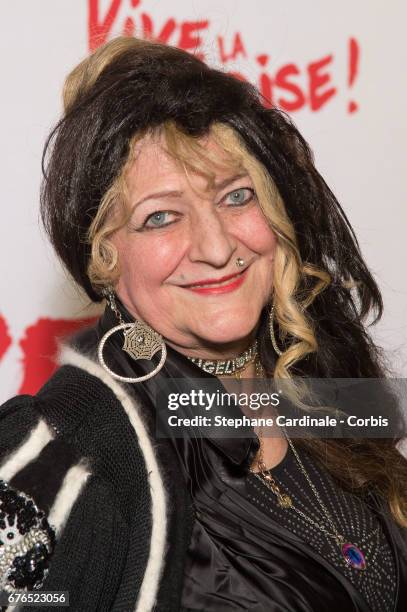 Actress Angelique Litzenburger attends the "Vive La Crise" Paris Premiere at Cinema Max Linder on May 2, 2017 in Paris, France.