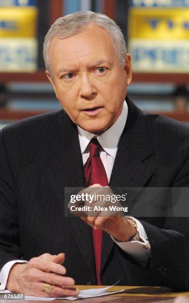 Senator Orrin Hatch discusses the John Ashcroft nomination for Attorney General on NBC's ''Meet the Press'' January 14, 2001 in Washington.