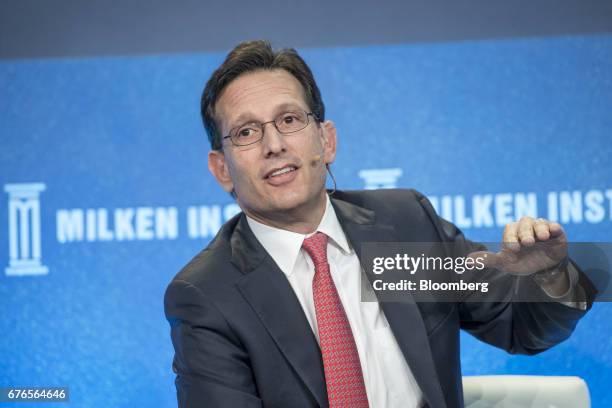 Eric Cantor, co-vice chairman and managing director of Moelis & Co. And former majority leader of the U.S. House of Representatives, speaks at the...