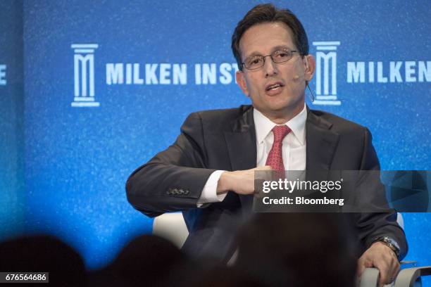 Eric Cantor, co-vice chairman and managing director of Moelis & Co. And former majority leader of the U.S. House of Representatives, speaks at the...