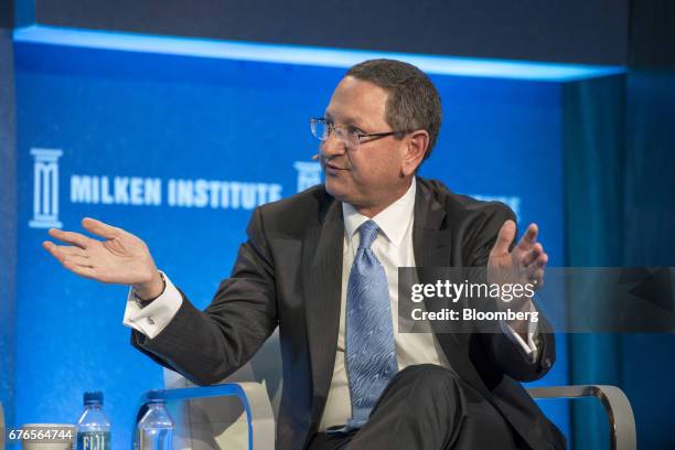 Kenneth Hersh, president and chief executive officer of George W. Bush Presidential Center, speaks at the Milken Institute Global Conference in...