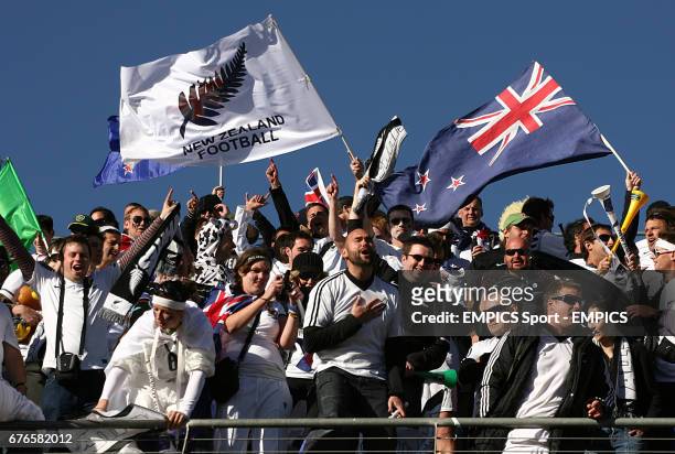 New Zealand fans in the stands.