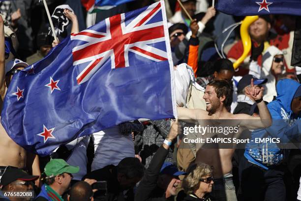 New Zealand fans in the stands.