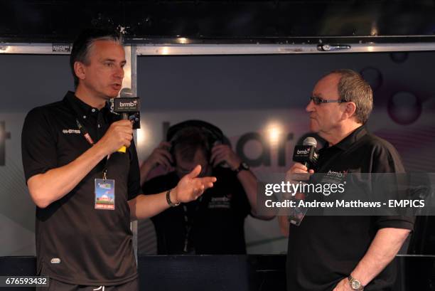 Alan Smith is interviewed by brmb radio during Grass Roots Football Live