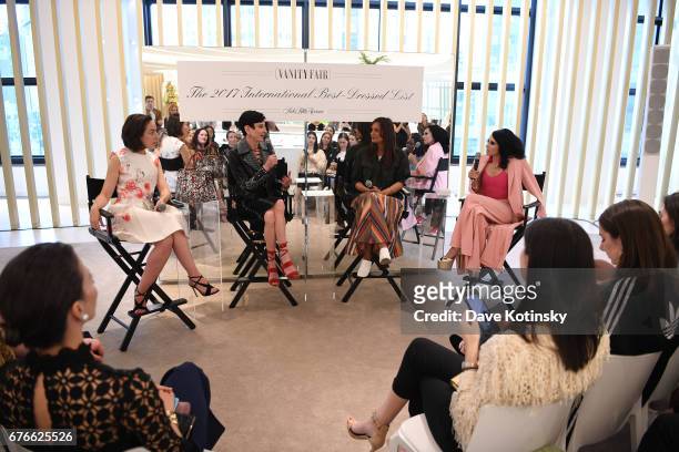 Author Pamela Golbin, Special Correspondent to Vanity Fair Amy Fine Collins, Fashion director of Saks Fifth Avenue Roopal Patel, and CEO & Creative...