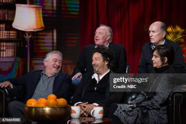 Robert De Niro, Al Pacino, James Caan, Robert Duvall and Talia Shire on Saturday, April 29, 2017 --