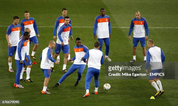 Netherlands' training session at Soccer City