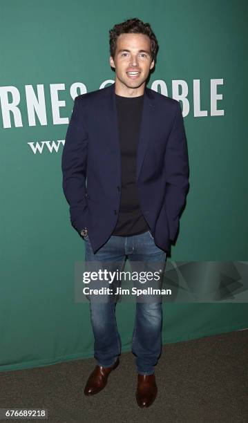 Actor Ian Harding signs copies of his new book "Odd Birds" at Barnes & Noble Union Square on May 2, 2017 in New York City.