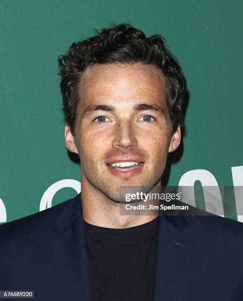 Actor Ian Harding signs copies of his new book "Odd Birds" at Barnes & Noble Union Square on May 2, 2017 in New York City.