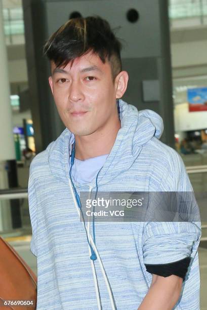 Actor and singer Edison Chen Koon-hei arrives at Hong Kong International Airport on May 2, 2017 in Hong Kong, China.