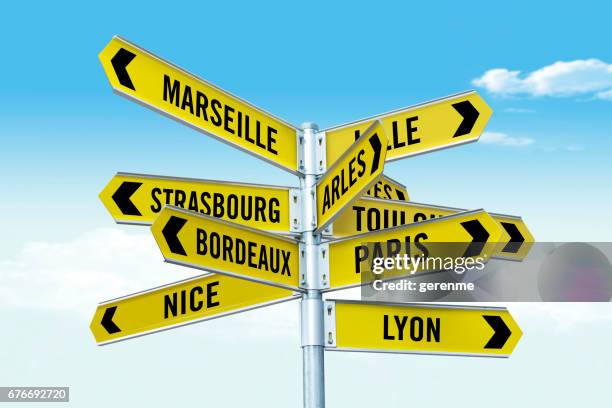 localités connues en france - signalisation photos et images de collection