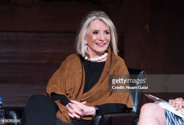 Sheila Nevins speaks onstage during Times Talks in Conversation: Sheila Nevins with Gayle King, Jenna Lyons and Janet Mock at New York Society for...