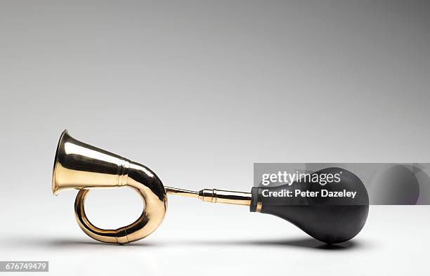 antique hunting horn - hunting horn stock pictures, royalty-free photos & images