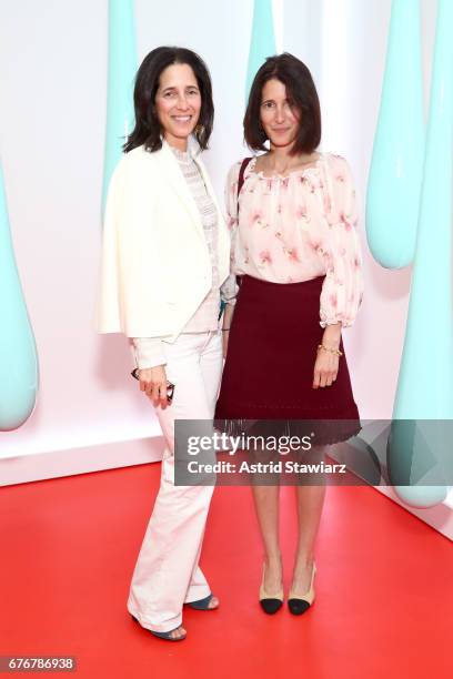 Alison Green and Amanda Ross attend the launch of the Burberry DK88 Bag hosted by Christopher Bailey at Burberry Soho on May 2, 2017 in New York City.