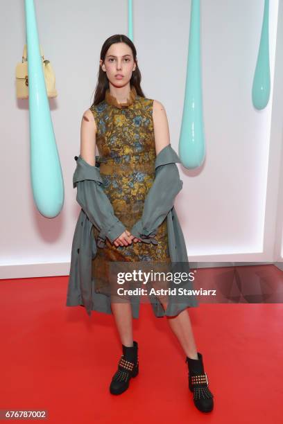 Ruby Aldridge attends the launch of the Burberry DK88 Bag hosted by Christopher Bailey at Burberry Soho on May 2, 2017 in New York City.