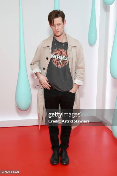 Actor Matt Smith attends the launch of the Burberry DK88 Bag hosted by Christopher Bailey at Burberry Soho on May 2, 2017 in New York City.