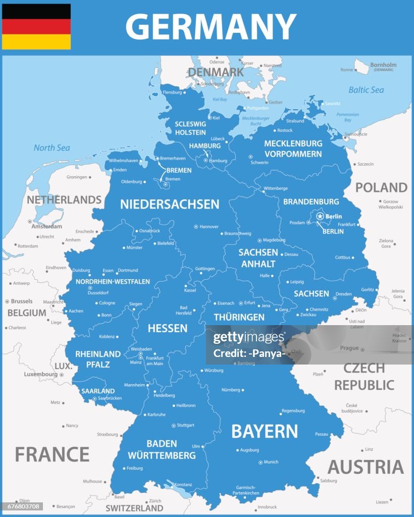 Mapa de Alemania detallado